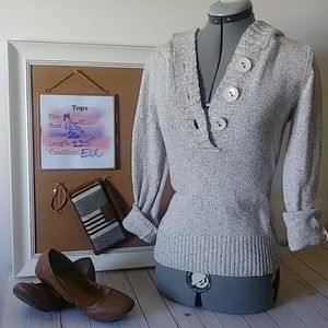 Hooded Henley Sweater